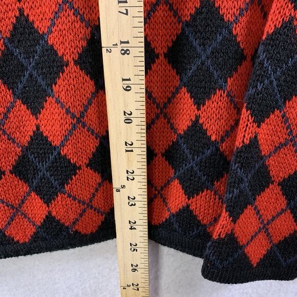 Vintage Womens Argyle Button Cardigan Sweater Sz M Old Money Ivy League Academia - Picture 6 of 9